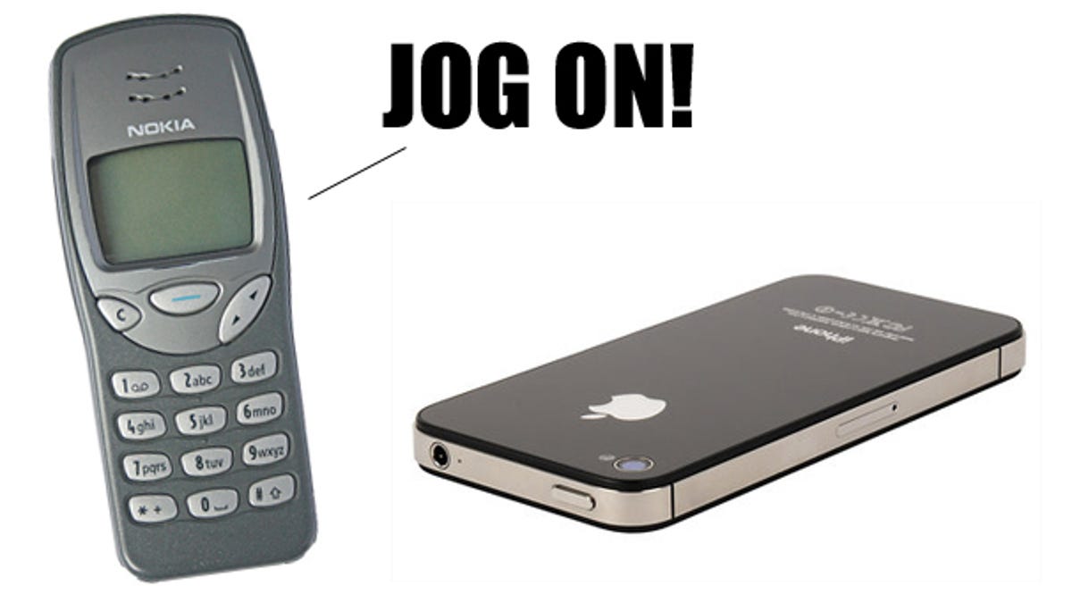 old phone next to new phone