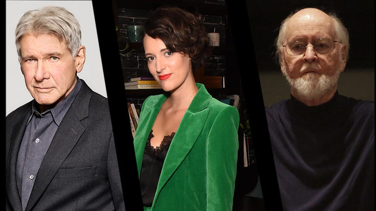 Harrison Ford, Phoebe Waller-Bridge and John Williams