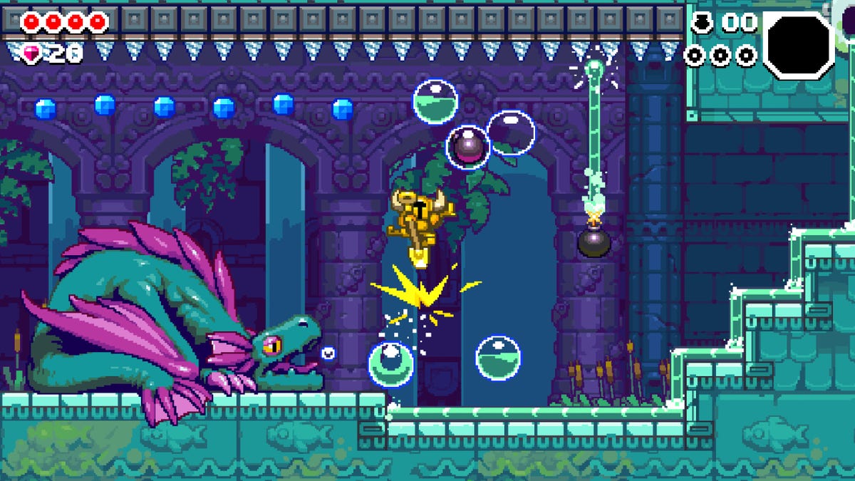 Shovel Knight Dig gameplay on Apple Arcade