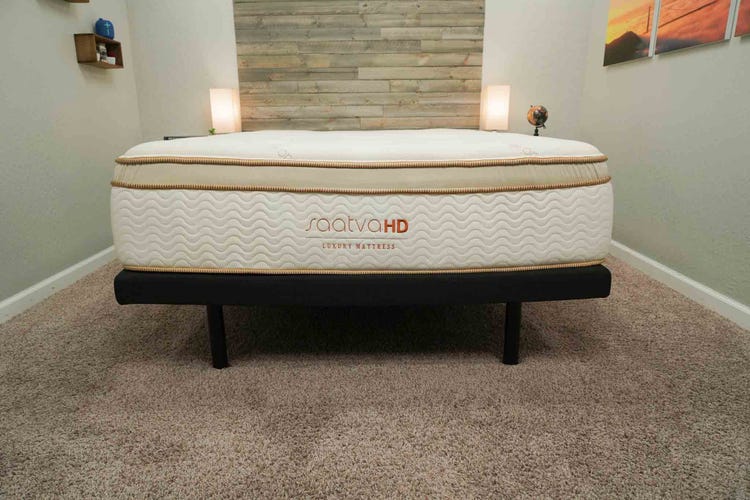 Saatva HD mattress in a bedroom