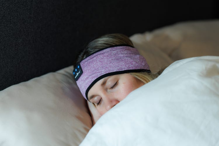 Sleeping while wearing the Musicozy 5.2 Sleep Headphones
