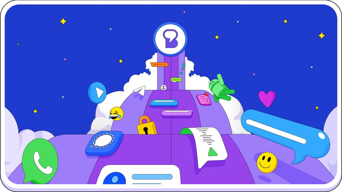 Beeper's graphic image featuring multiple texting app icons