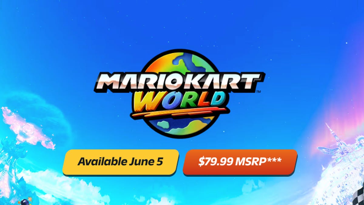 The price of Mario Kart World on Nintendo's website