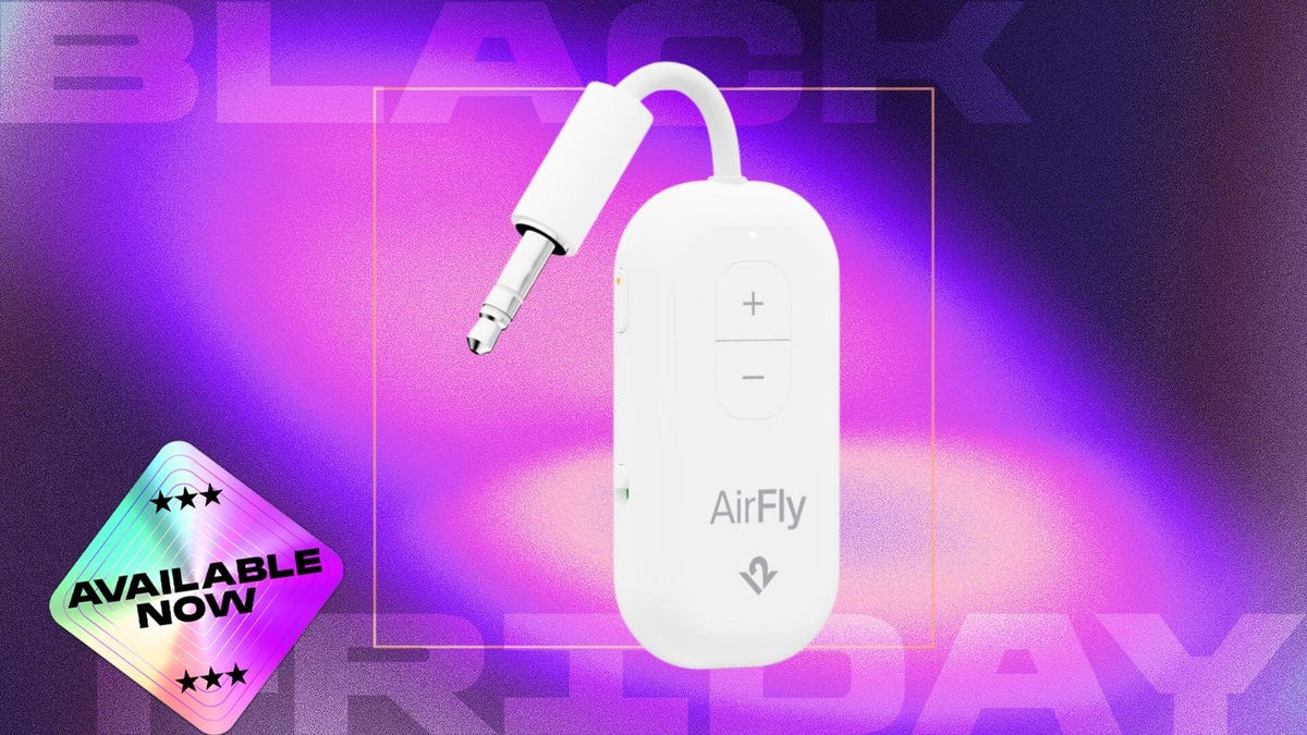 Twelve South AirFly Pro 2 on purple background