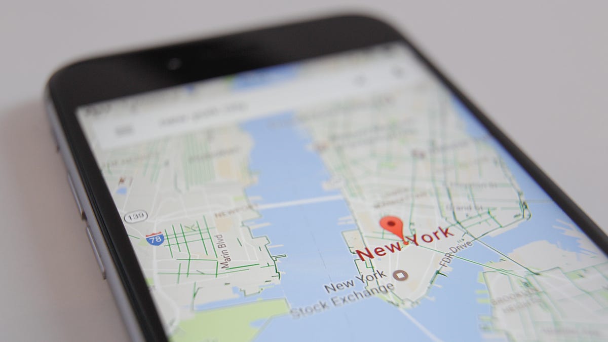 Google Maps on an iPhone.