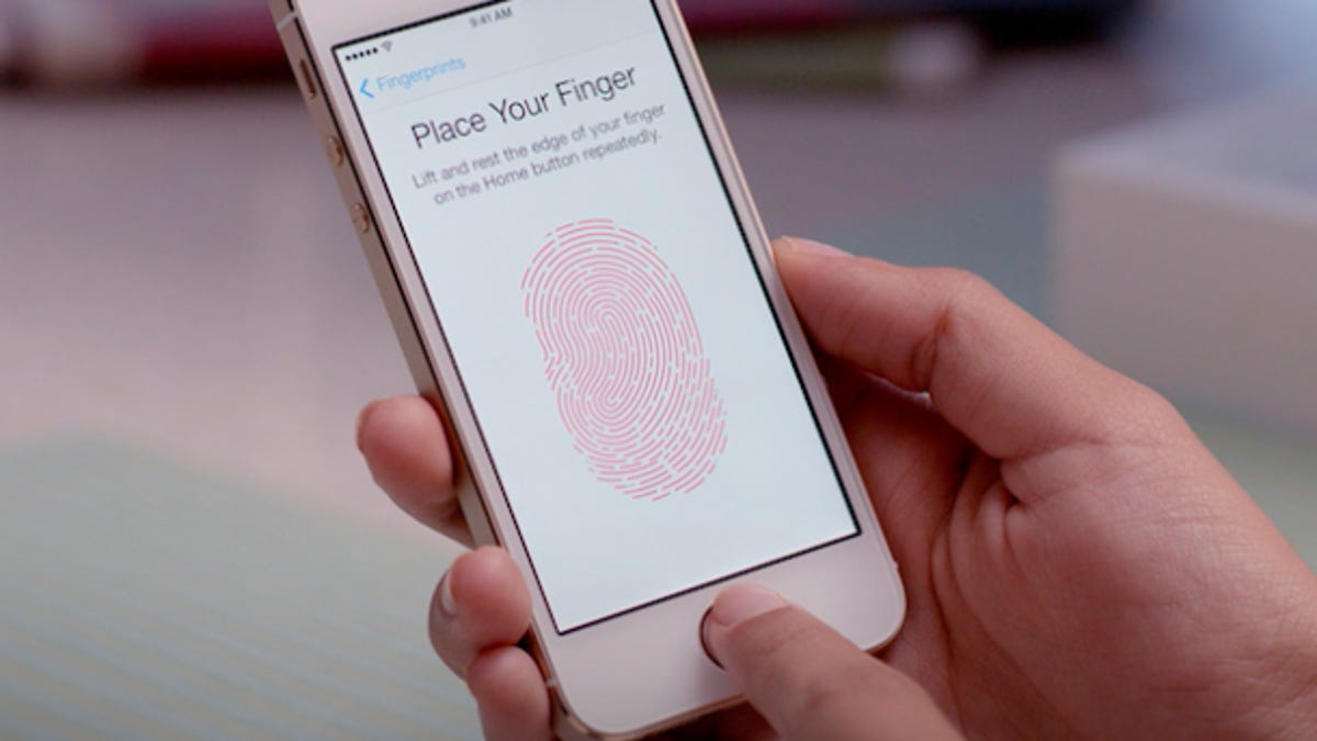 Apple's new Touch ID fingerprint scanner.