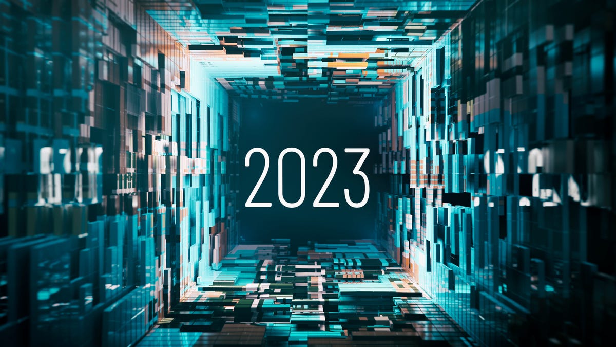 An image of 2023 over code.