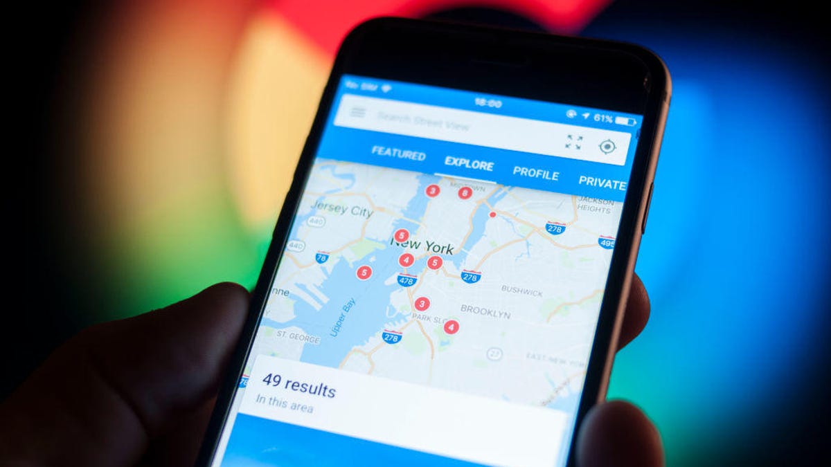 Google Maps on an iPhone.