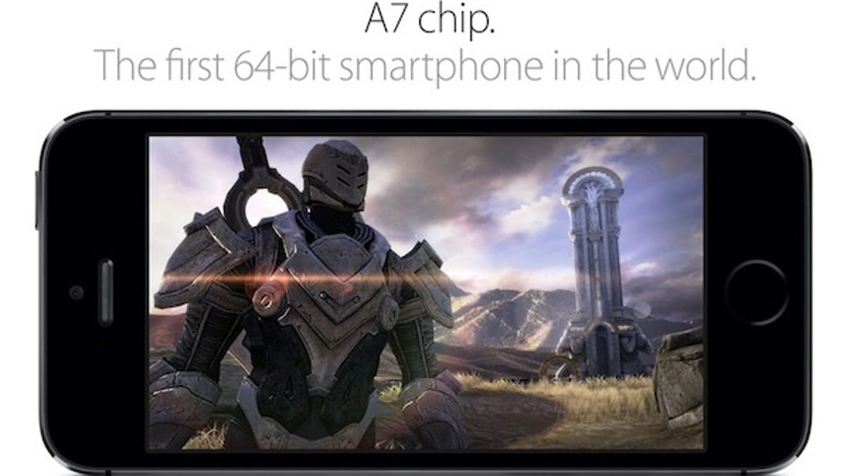 Apple A7 appears to be a 64-bit first for a smartphone.
