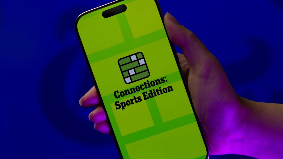 NYT Connections: Sport Edition on a phone