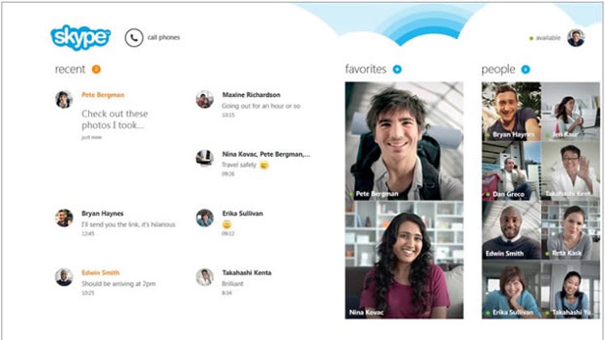 Skype for Windows 8.
