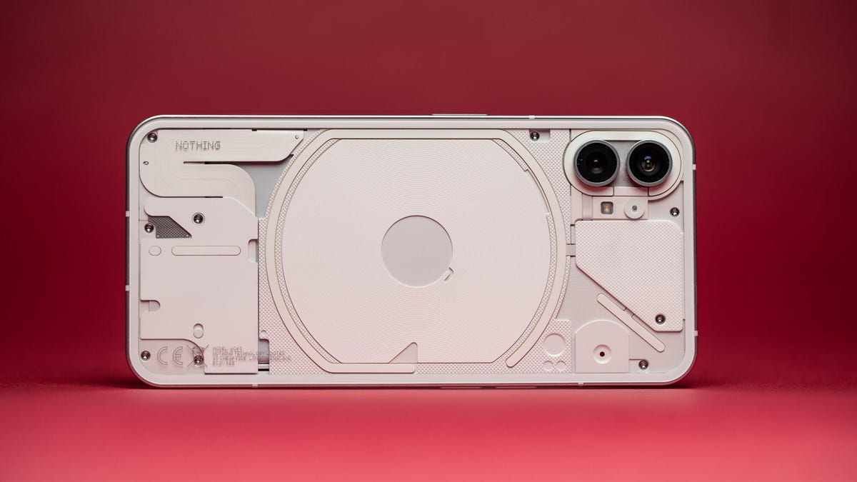 The Nothing Phone 1 shot from the back