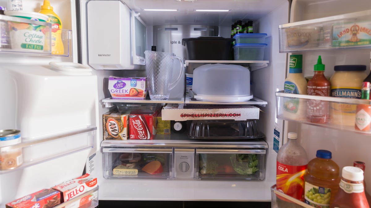 refrigerator doors open