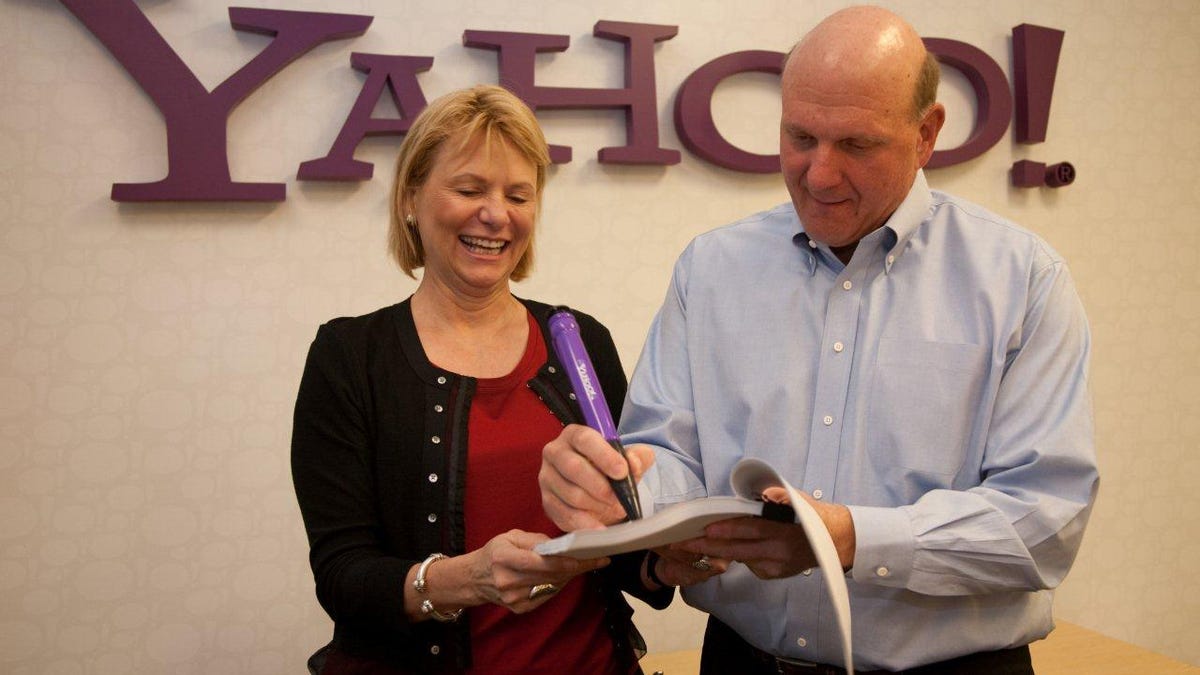 Yahoo CEO Carol Bartz and Microsoft CEO Steve Ballmer tout the deal.