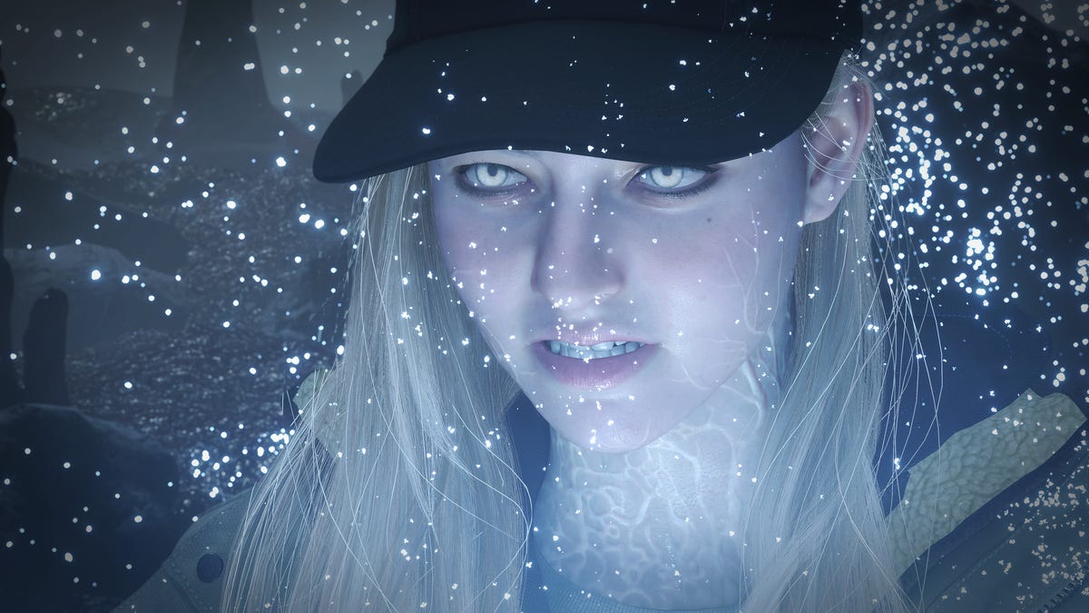 Rose Winters is surrounded by light in Resident Evil Village