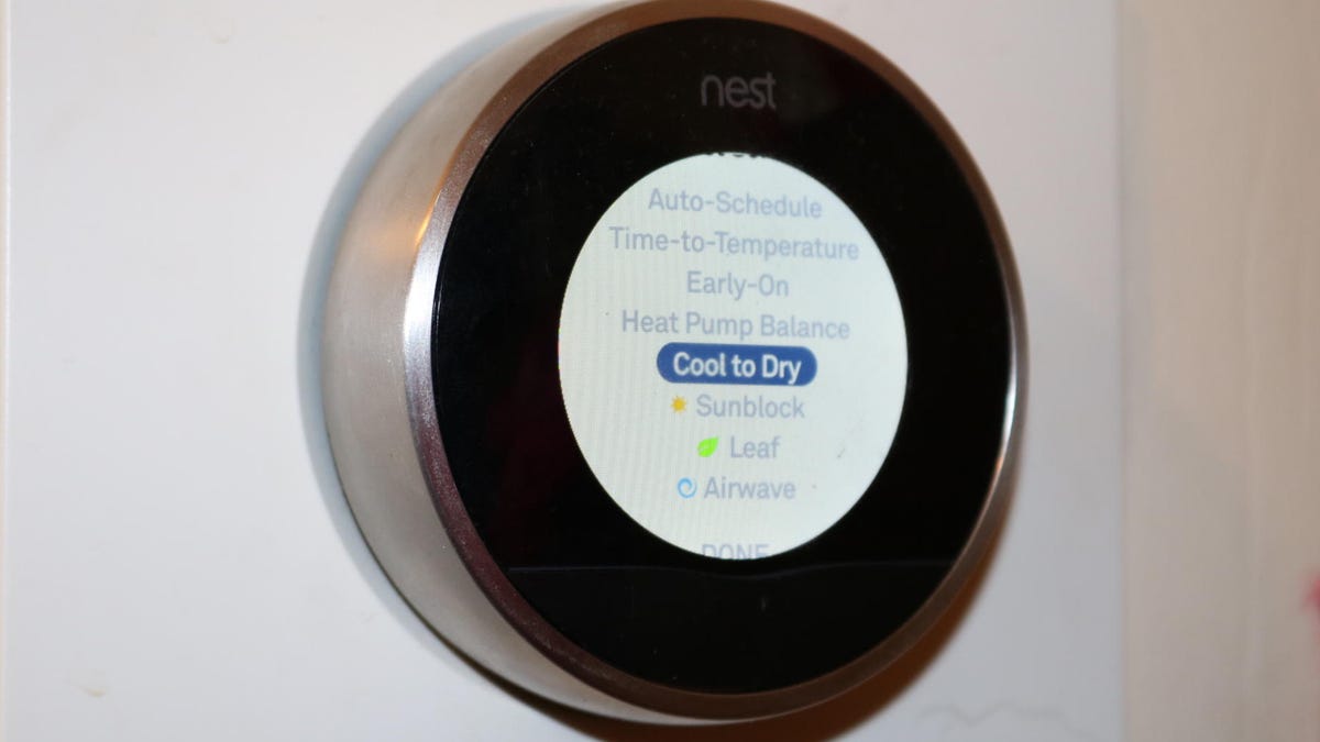 Nest Learning Thermostat's Cool to Dry
