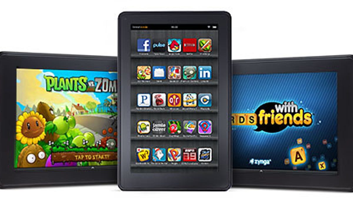 Amazon's Kindle Fire, a tablet using Google's Android operating system.
