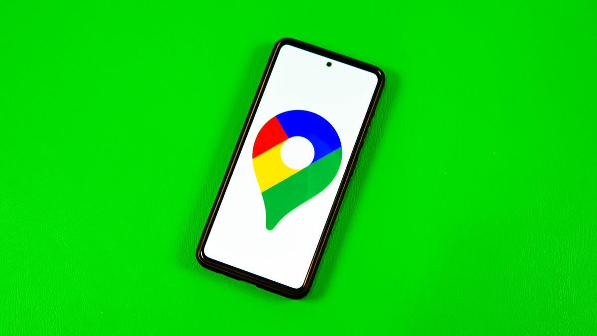 Google Maps logo on phone