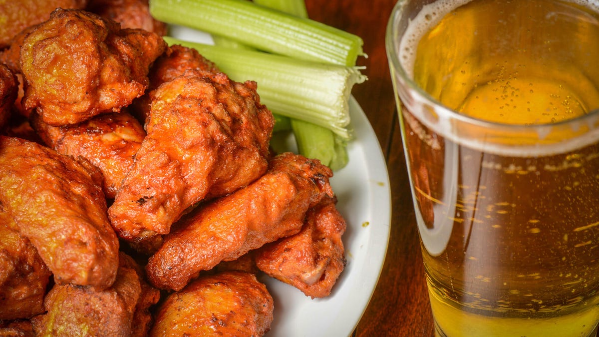 buffalo wings and beer