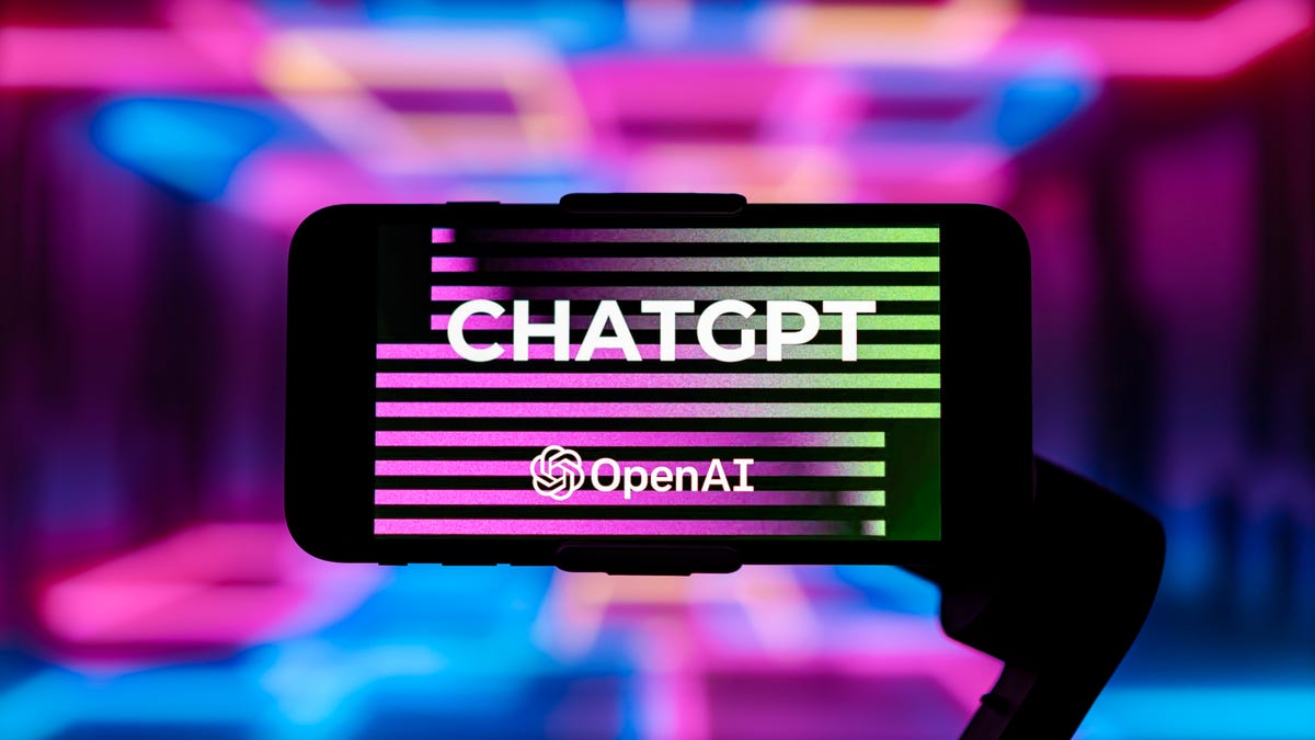 ChatGPT and OpenAI logos on a phone screen