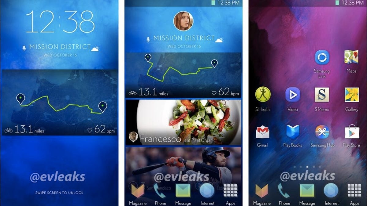 Leaked Samsung UI mock-ups