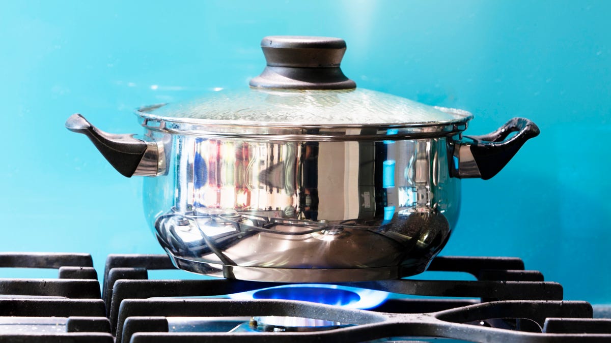 A pot on a stovetop