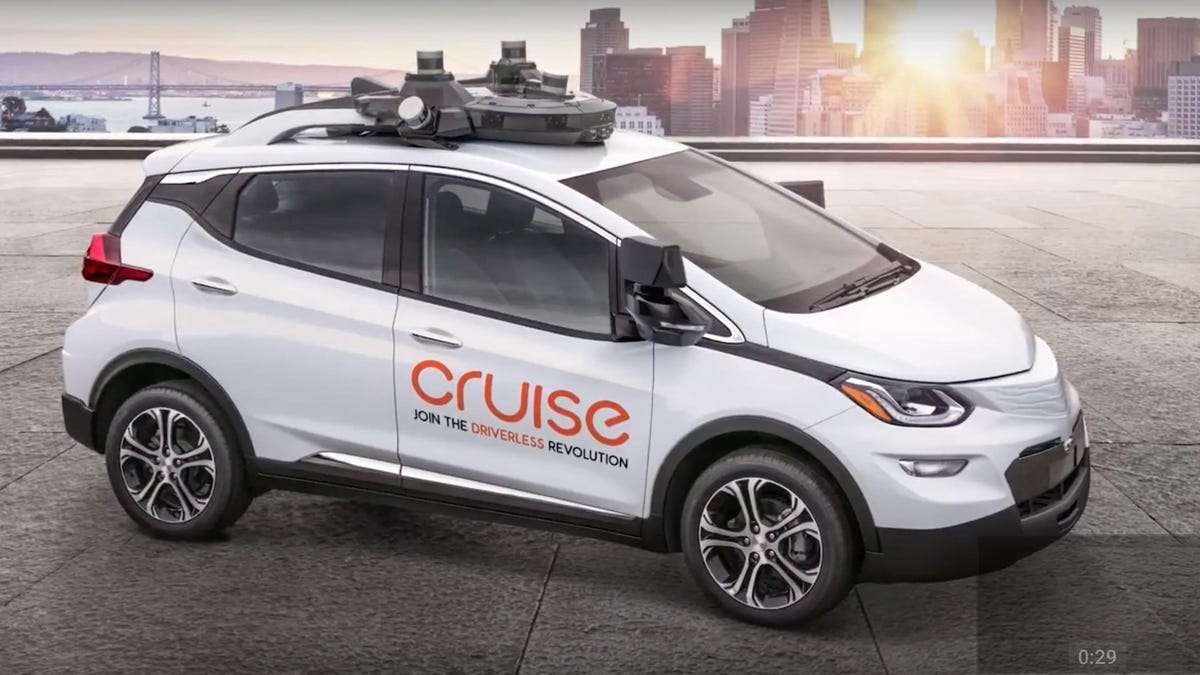 A Chevrolet Bolt EV retrofitted for self-driving