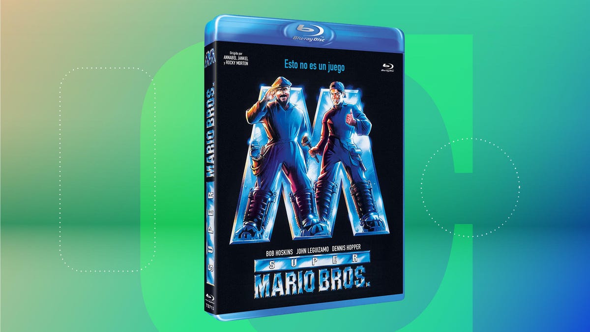 The case for the Blu-ray version of the 1993 Super Mario Bros. movie.