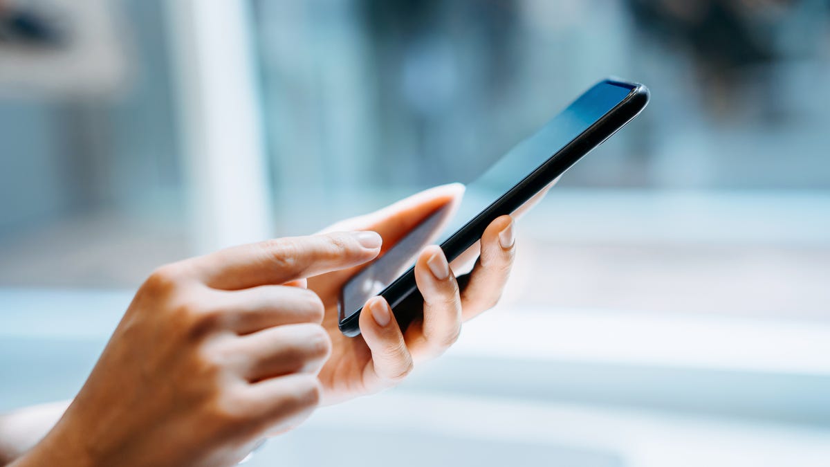 A smartphone in a person's hands