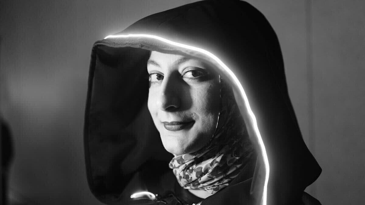 A person wearing the Anker Solix jacket concept