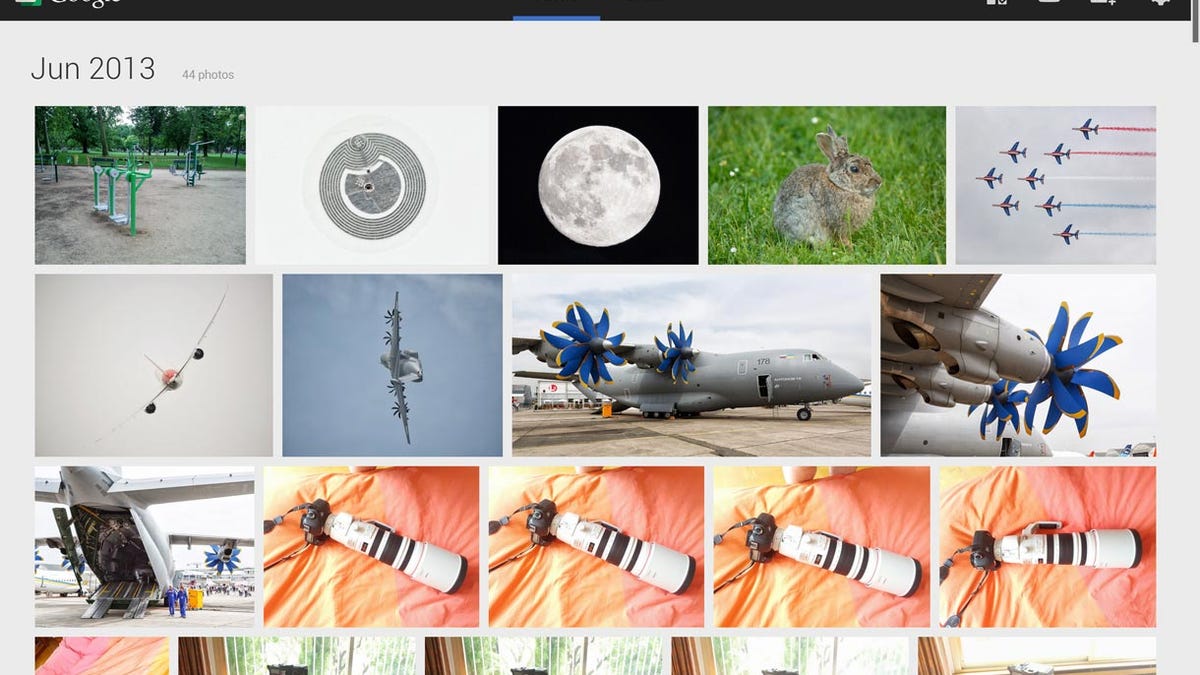 The Chrome OS photo app imports photos, backs them up to Google Drive cloud storage service, picks what it judges to be the best ones, organizes them accordingly, and presents them for sharing on Google+.