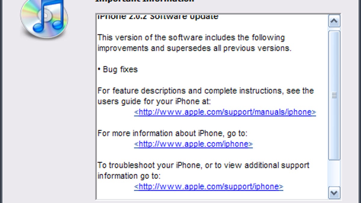 iPhone bug fixes