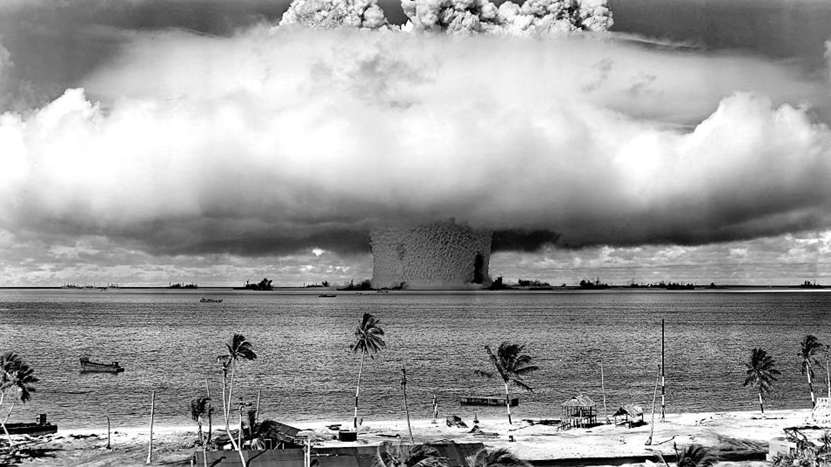 An atomic bomb test in 1946.