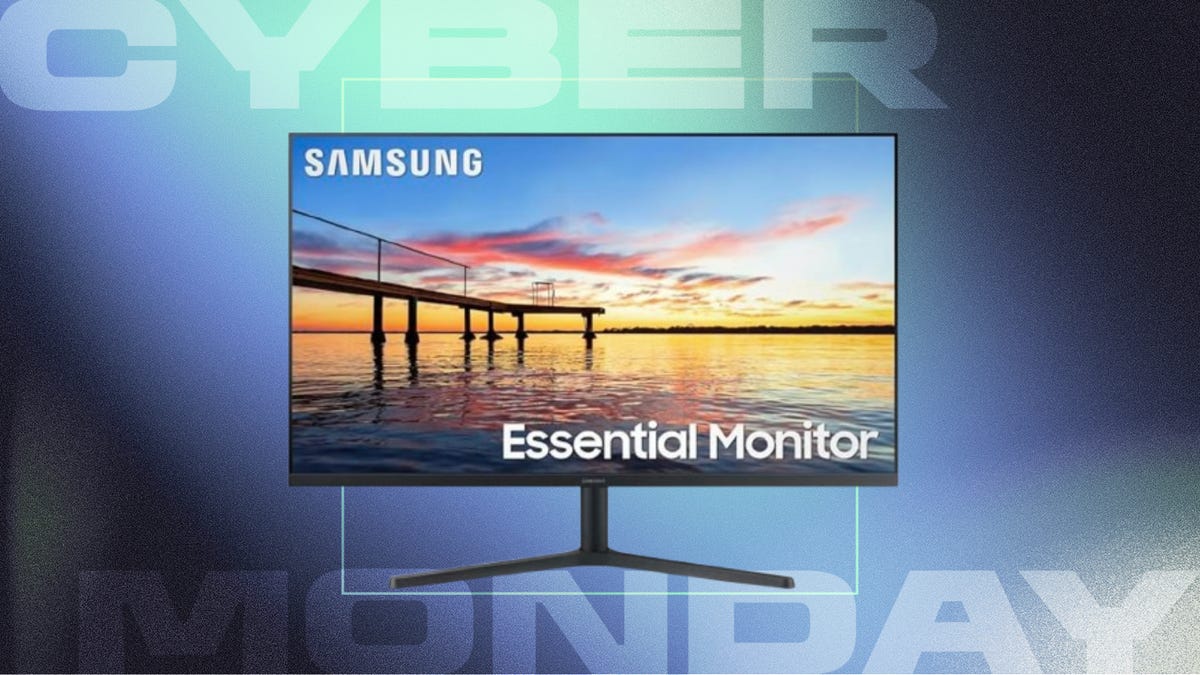 Samsung monitor on colorful background