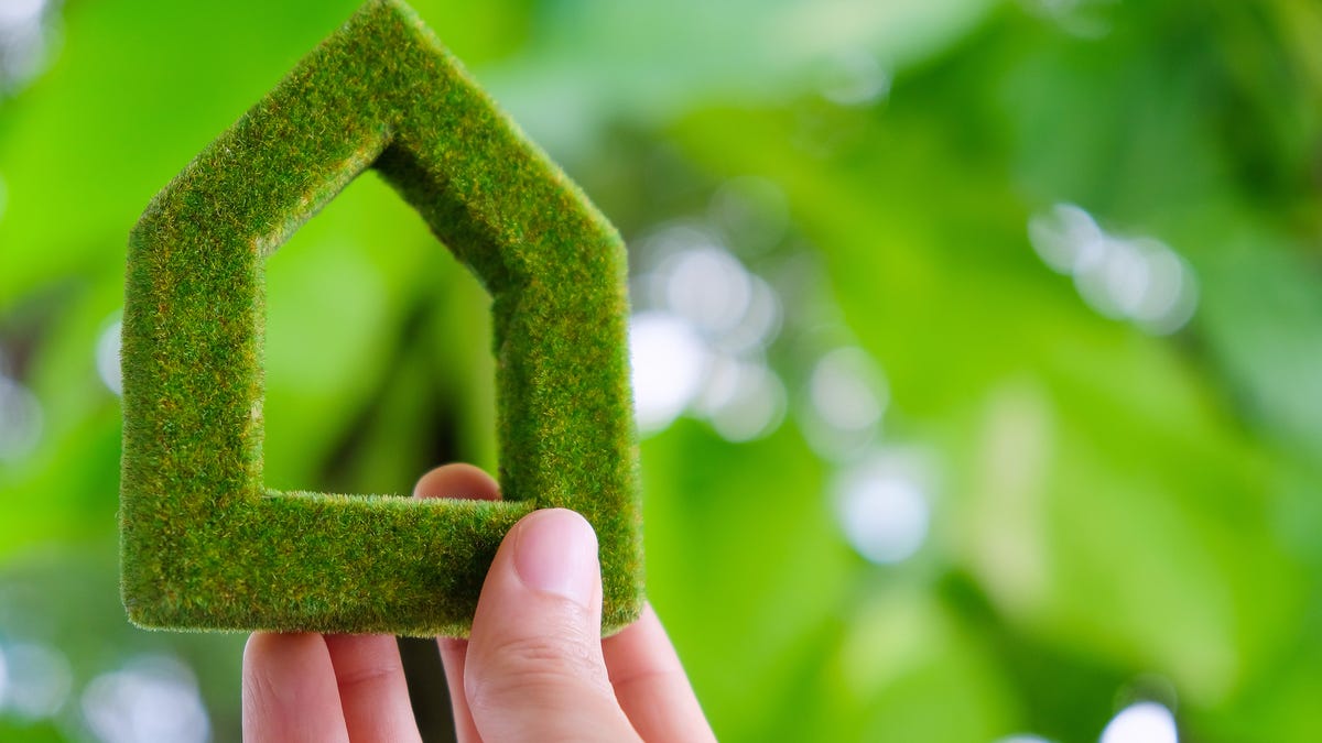 Image of a house made out of flowers