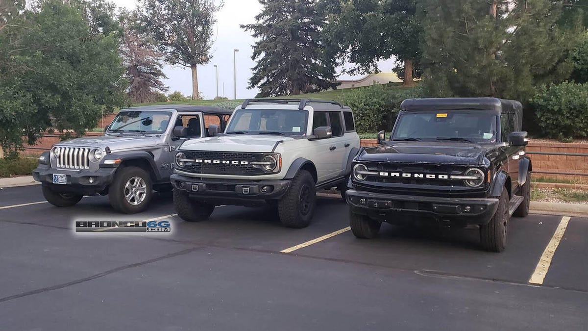 2021 Ford Bronco Sasquatch with standard Bronco and Wrangler