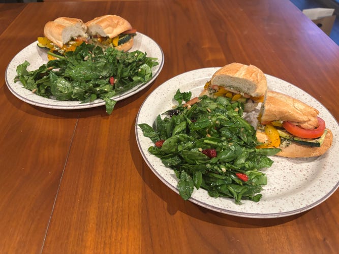 Green Chef Roasted Squash and Bell Pepper Sandwich