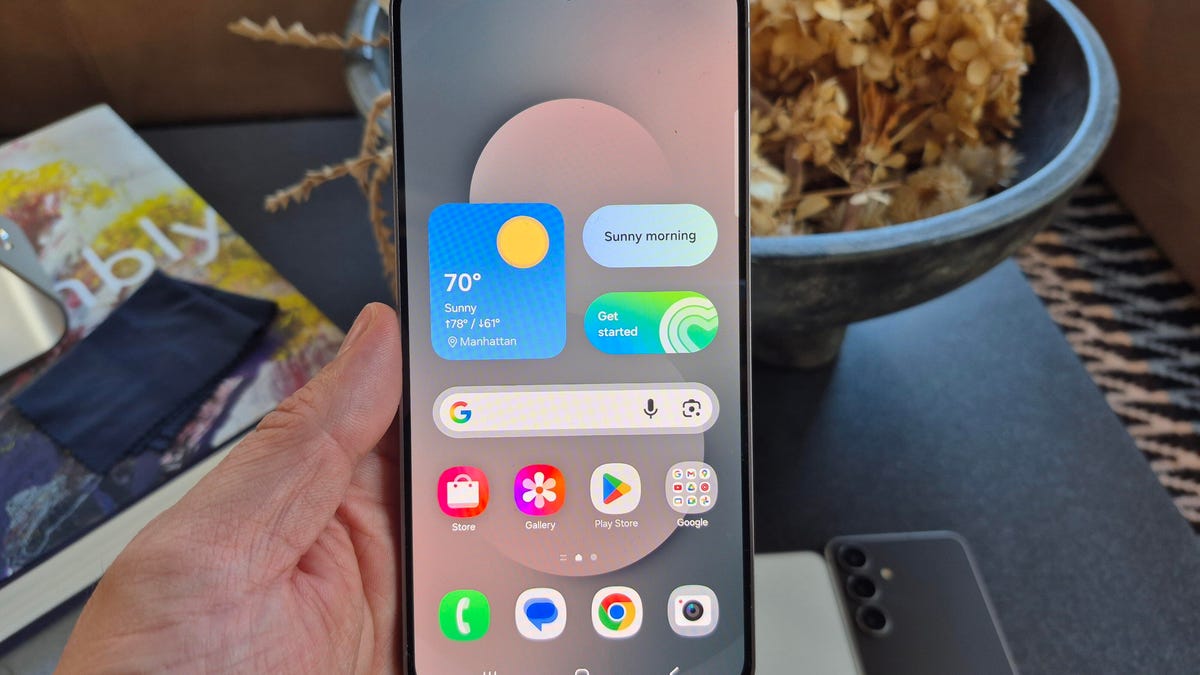 Samsung Galaxy S25 FE in hand