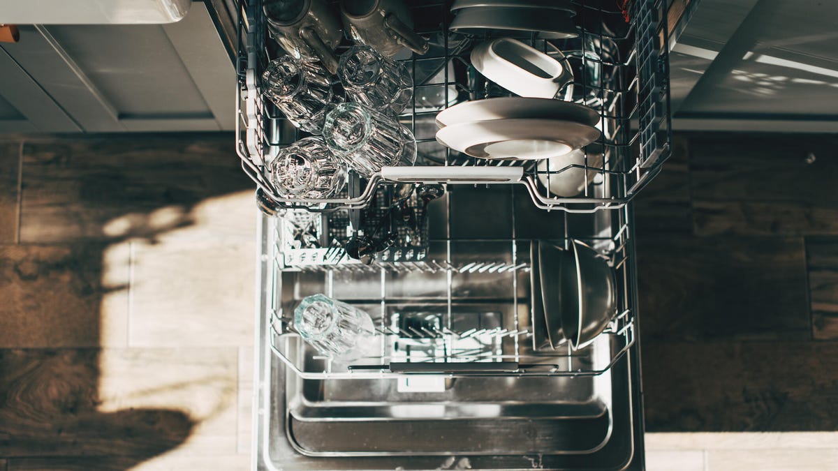 dishwasher shot from above