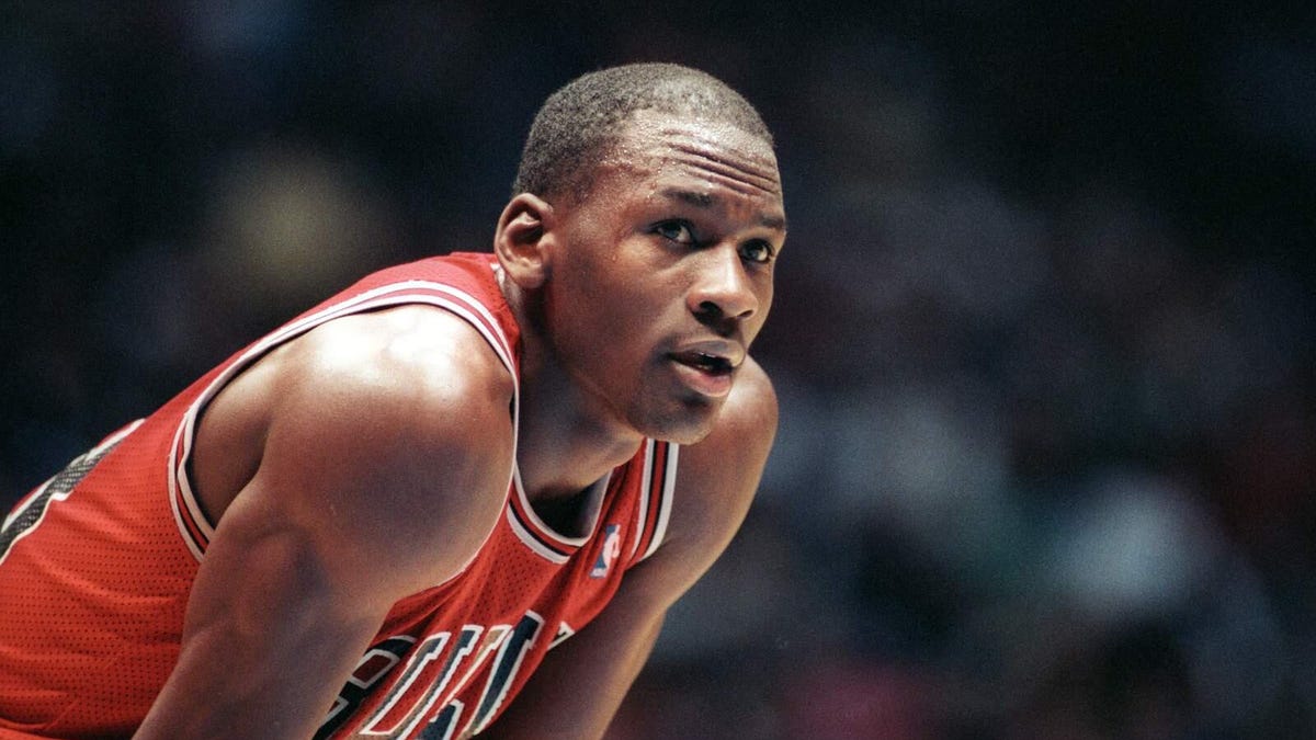 Michael Jordan in Bulls uniform