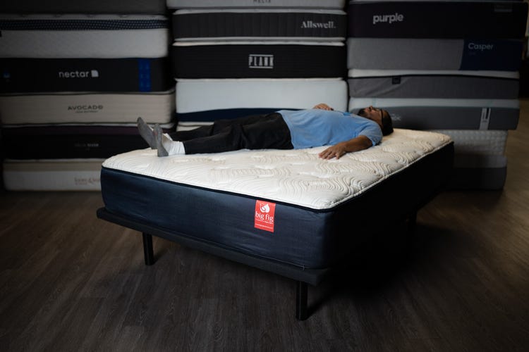 Testing the Big Fig mattress as a back sleeper