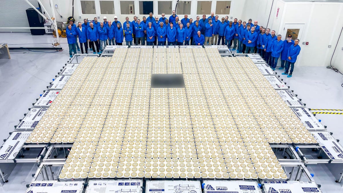 BlueWalker 3's massive array when fully unfolded.