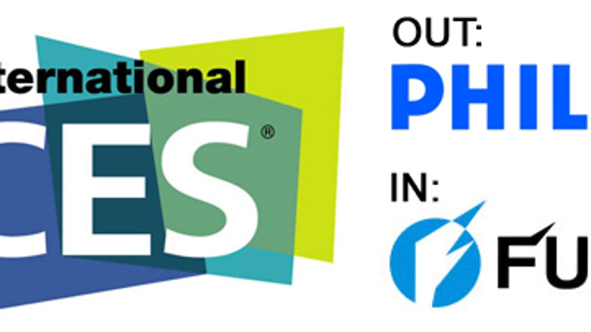 Philips, Funai, CES logos