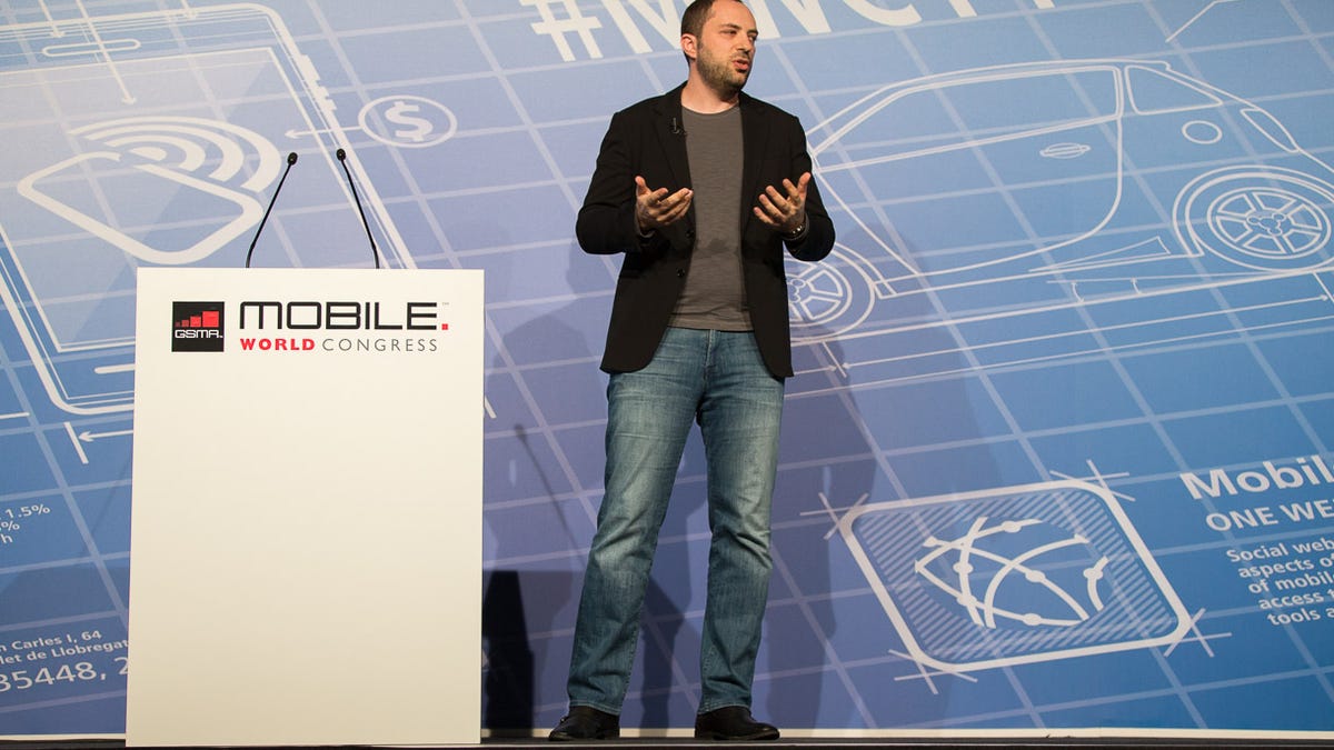 WhatsApp CEO Jan Koum speaking at Mobile World Congress