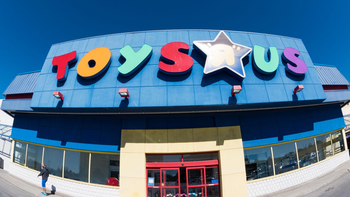 Toys R Us store facade in daytime. Toys "R" Us, Inc. is an