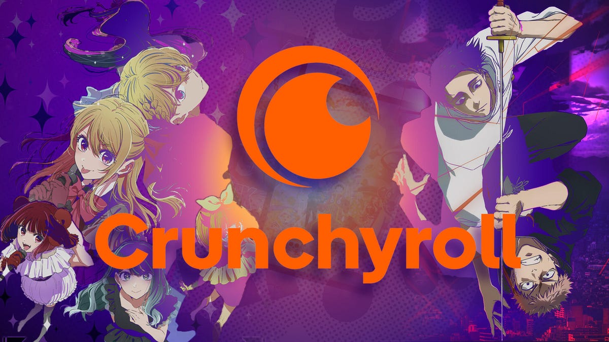 crunchyroll logo superimposed on images of oshi no ko and jujutsu kaisen