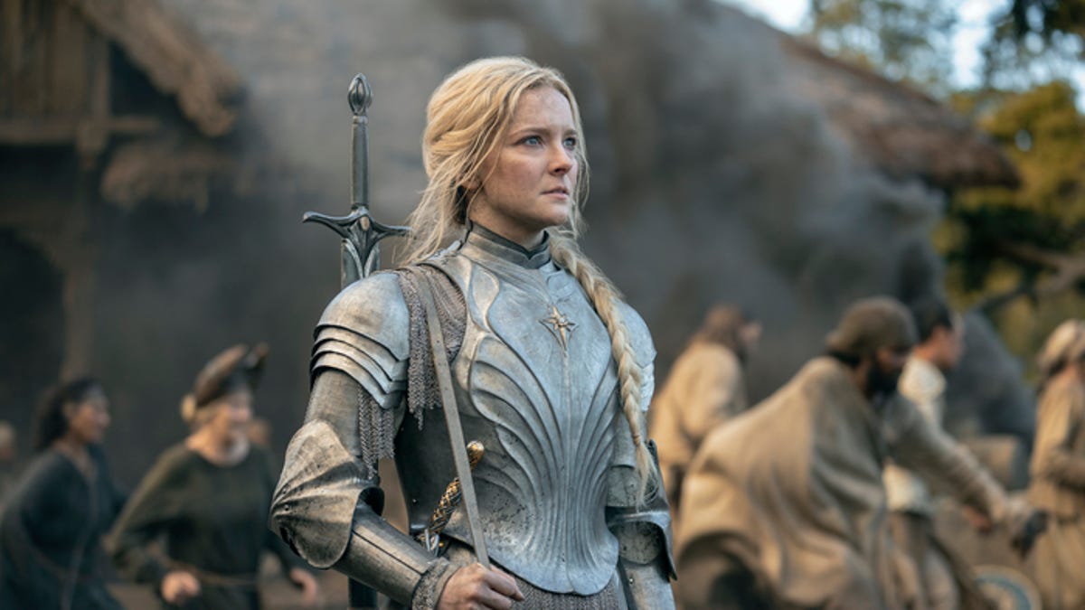 Galadriel in armor.