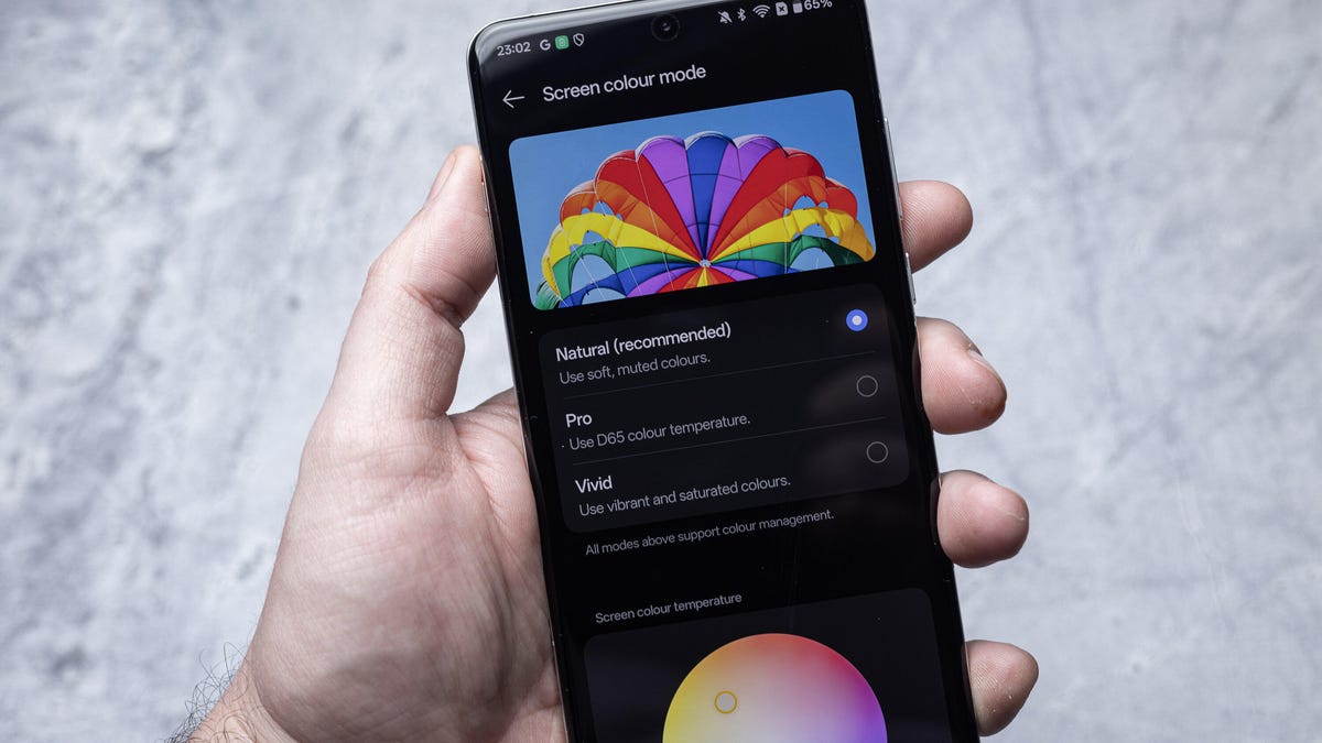 OnePlus 13 in color menu