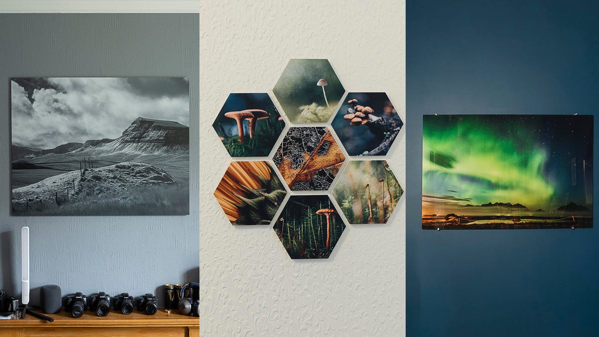 Image showing three examples of printed wall art