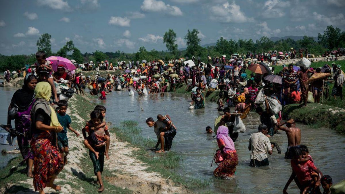 Rohingya people fled from oppression in Myanmar
